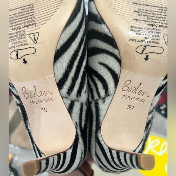 NEW Boden Elsworth Ankle Boots, Zebra, 39. Perfect accent or neutral. - Picture 9 of 11